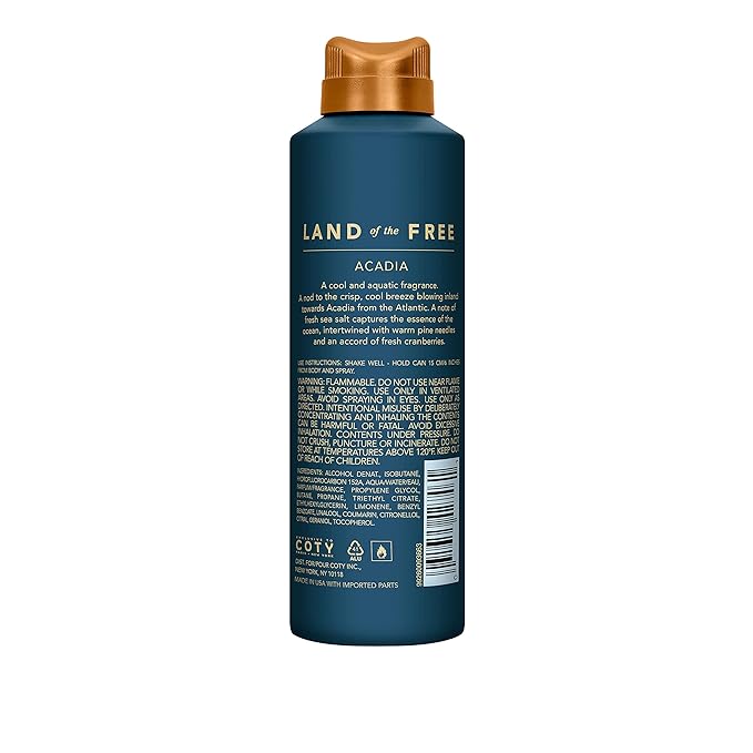 Land of the Free Acadia Body Spray, 6 FL OZ, Pack of 1