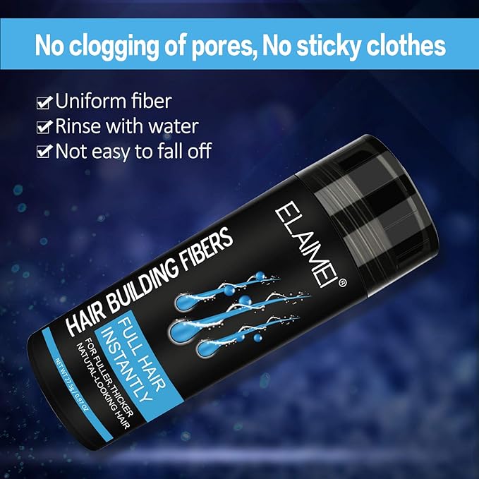 Hairline powder Hair fiber natural hair fiber Apply to men women Get thick hair Conceals Hair Loss (Dark Brown)