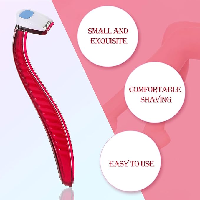 Honoson 12 Pcs Disposable Bikini Razors for Women Bikini Line Trimmer Shaver Small T Type Razor Durable Travel Accessories Pubic Hair Removal Beauty for Body Cosmetic Tool(Dark Blue, Rosy, Dark Pink)