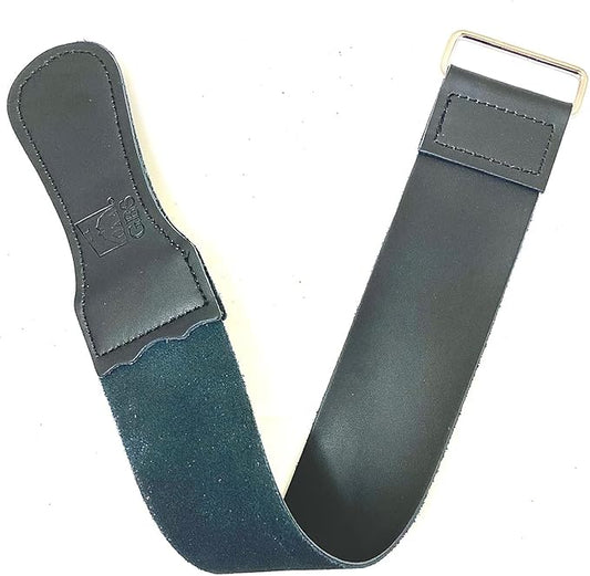 Leather Strop 2" x 18" – Genuine Cowhide Razor Strop for Straight Razor, Knives, Chisels – Double-Sided Barber Strop for Sharpening & Honing – Premium Quality, Black