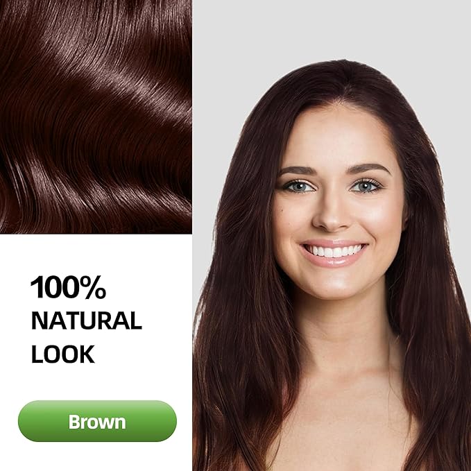 Hair Dye Shampoo 3 in 1 for Gray Hair Coverage, Herbal Ingredients Natural Shampoo Hair Dye for Women & Men/PDD-Free 520m（Brown）