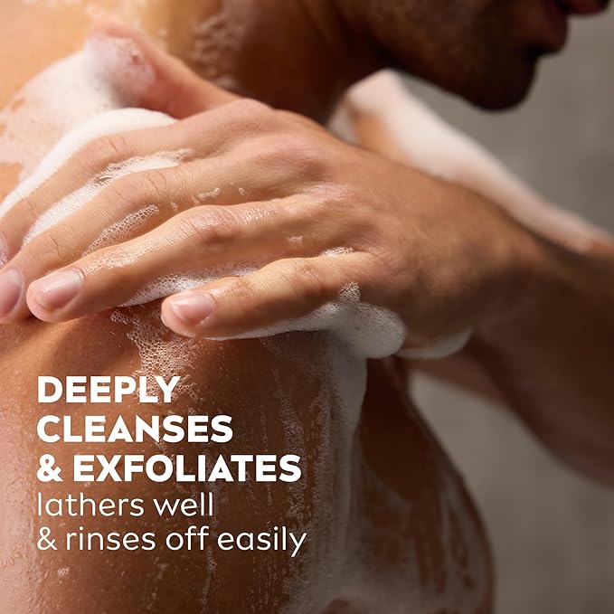 NIVEA MEN Deep Clean Rock Salts Body Wash with Scrub Particles and Natural Rock Salt,Exfoliating Body Wash for Men,Cleanses Without Drying Skin,16.9 Fl Oz Bottle,(Pack of 6)