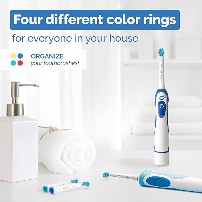 Toothbrush Head Compatible with Oral B - 16 Pack Milos Replacement Electric Toothbrush Heads Deep and Precise Cleaning Brush Heads Toothbrush Heads Compatible with Oral B Braun