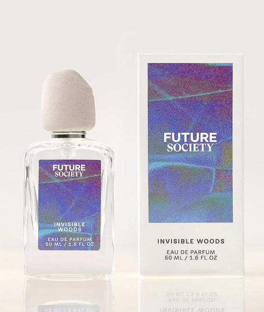 Future Society Invisible Woods Perfume - Rich Woody Floral Eau de Parfum with Notes of Eucalyptus, Grapefruit, & Rose - Luxury Perfume Inspired by India’s Bloom - Modern Unisex Fragrance - 50ml
