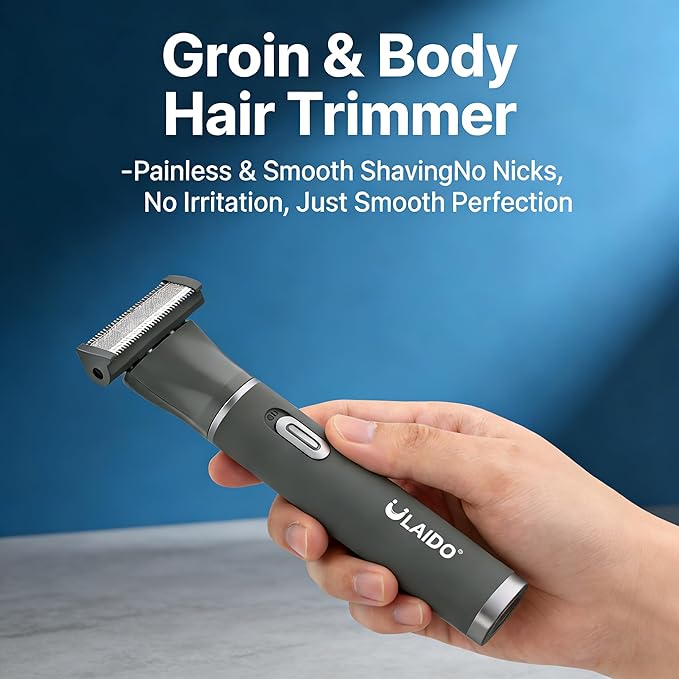 Beard Trimmer for Men, 4 in 1 Electric Razor for Ear, Nose, Eeybrow, Body, Face and Mustache Mens Grooming Kit Pubic Hair Trimmer with 4 Heads for Smooth Shaving