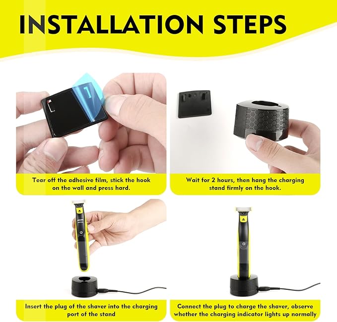 Shaver Razor Stand Charging Base Holder for Philips Norelco OneBlade QP2520/QP2530/QP2620/QP2630QP2724/QP2834