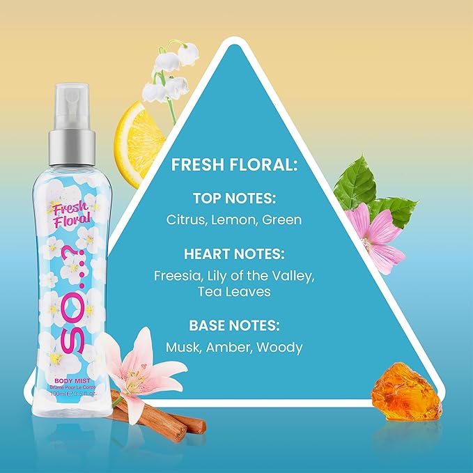 Fresh Floral Body Mist by So…? for Women - 3.5 oz Body Mist - Pack of 2