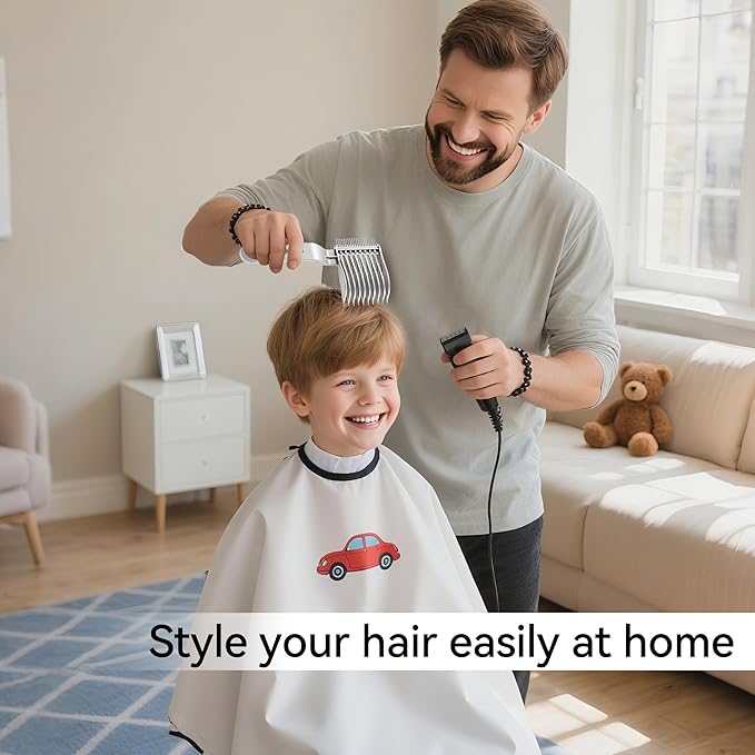 Blend Friend Fade Comb Set Black Professional Barber Combs for Men & Boys, Self Haircutting Tools for Fading & Blending, Salon or Home Use (1pc Grey)