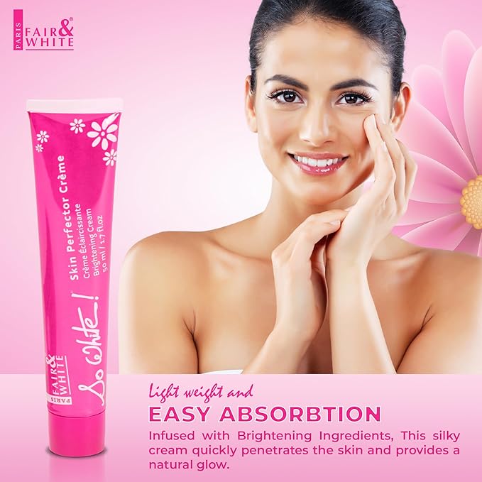 Fair and White So White Perfector Cream – 1.7 fl oz / 50ml – Skin Brightening Face Cream- Formulated for Moisturizing and Nourishing Skin
