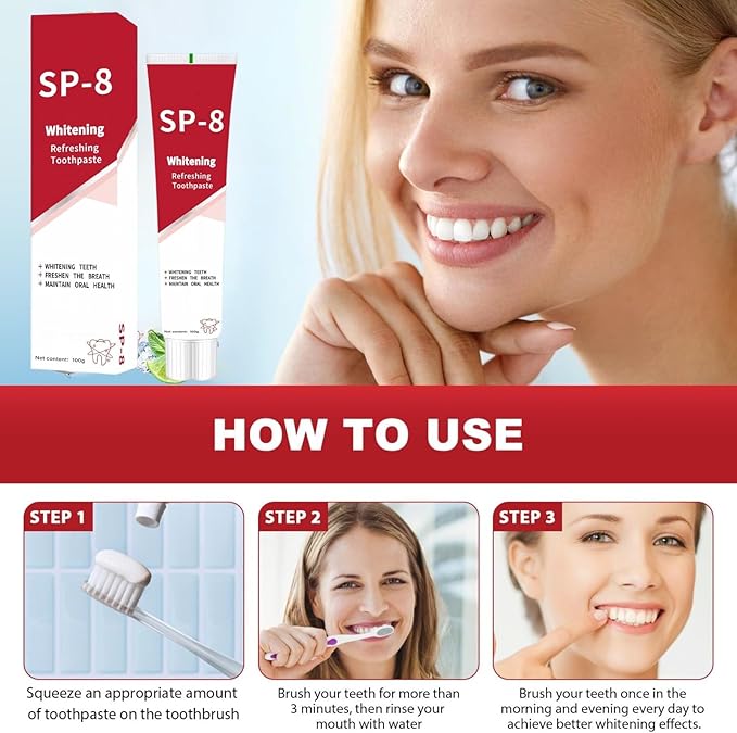 SP-8 Probiotic Toothpaste, SP8 Toothpaste Fresh Breath, Deep Cleaning Care (01)