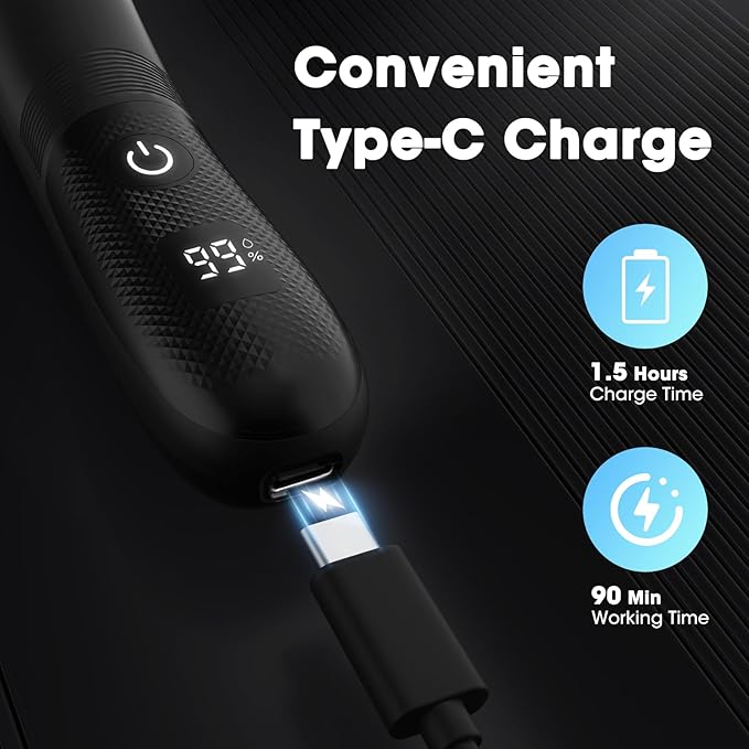 Manscape Body and Ball Trimmer for Men, Pubic Groin Hair Trimmer Ball Shaver Body Groomer Men, Wet/Dry Smooth Shaving, IPX7 Waterproof