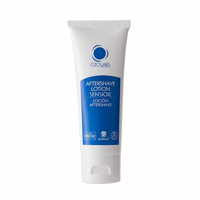 OZOLABS After Shave Lotion with Certified Organic Ozonated Oils | Soothing, Hydrating & Age-Defying Formula for Men | Fast-Absorbing Moisturizer for Sensitive Skin | ISO 9001 | 2.5 fl oz