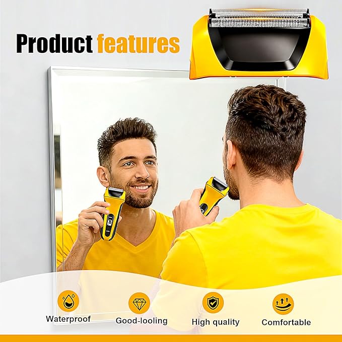 Shaver Replacement Foils Heads for Wahl Yellow Lifeproof Series 7061, 7045-100 Shavers (Yellow)