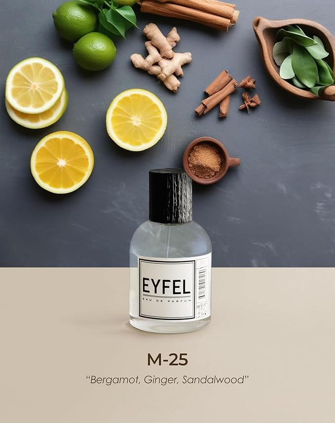 EYFEL Perfume for Men – M25 INSPIRED BY 212.MEN – Eau de Parfum Spray – Men’s Cologne – EDP 50 ml / 1.76 FL. OZ.