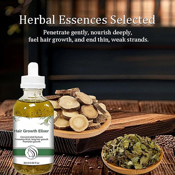 Hair Growth Serum with Rosemary Oil, Activates Follicles, Reduces Shedding & Strengthens Hair, Scalp Care Treatment for Healthier Looking Hair, 2.02 Fl Oz 2-Pack for Men & Women