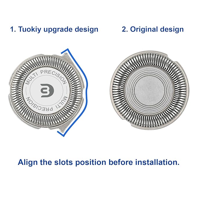 tuokiy SH30 Replacement Heads for Shaver 3800, Compatible with Series 3000, 2000, 1000 and S738 Click and Style