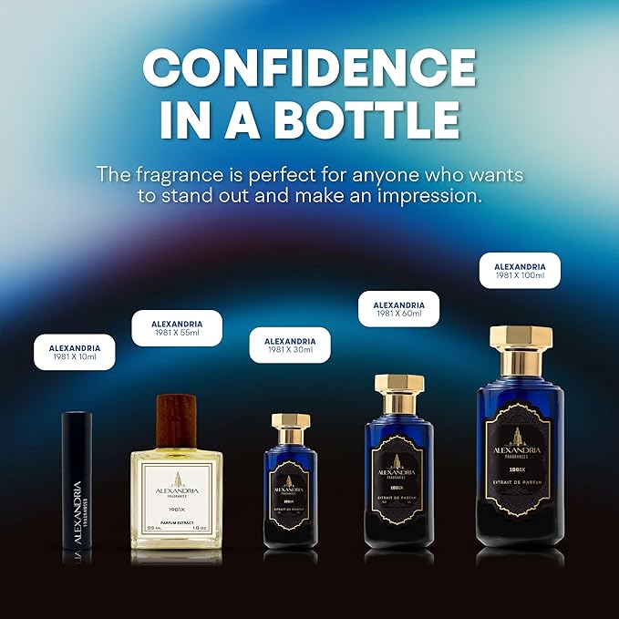 Alexandria Fragrances 1981X Perfume - Long Lasting Eau de Parfum Inspired by Warm Lavender - Premium Men’s Parfum with Honey, Vanilla & Tobacco Blend - Luxury Men’s Cologne for Every Occasion - 60ml