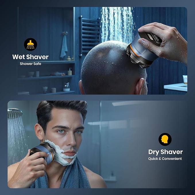Head Shavers for Bald Men, 2026 Upgraded Magnetic Head Shaver, IPX7 Waterproof Wet/Dry Head Shavers for Men, 2-Speed Mens Head Shaver Bald, Model 372