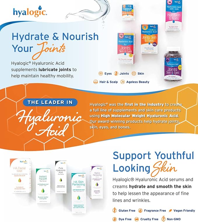 Hyalogic HyaMints Breath Mints for Dry Mouth- Sugar Free Mint Flavor— Natural Breath Freshener w/Hyaluronic Acid, Cranberry Extract, Xylitol, Slippery Elm, Orange Pectin (60 Count)
