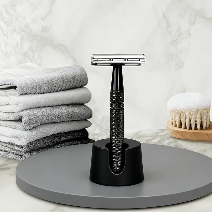 Razor and Brush Stands Shaving Shaver Stand … (Black Razor Stand Eccentric Cylinder)