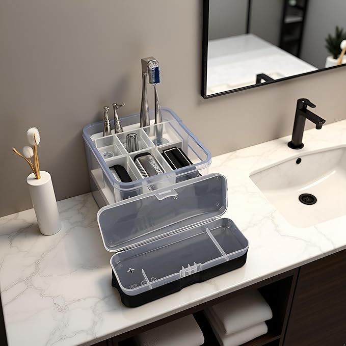 Transparent Shaving Box for Shaver Razor, Razor Protector Plastic Box Cover Container Storage for Manual Razor System Shaver Accessories, Men's Electric Shaver Accessories