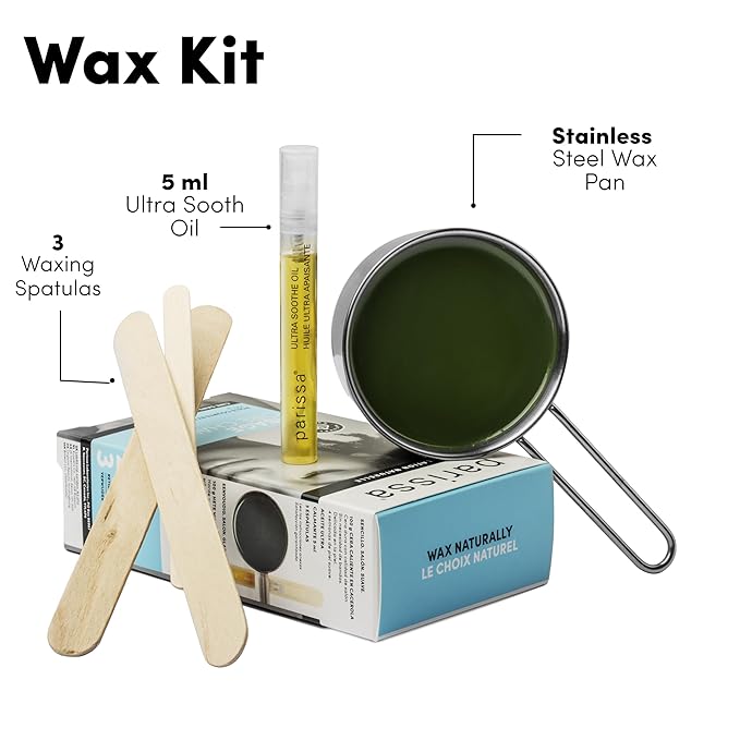 Parissa Hot Wax Kit for Face – Sensitive Skin Waxing Kit for Upper Lip & Facial Hair Removal