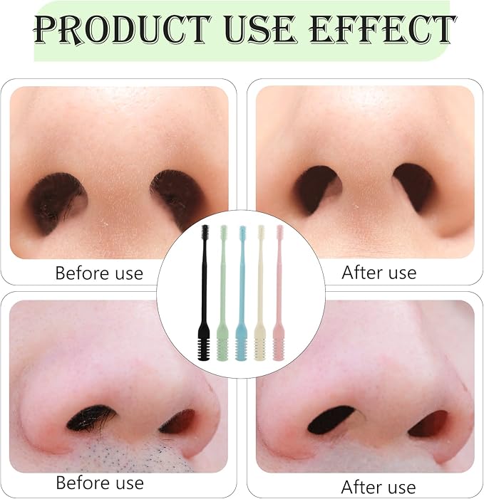10Pcs Manual Nose Hair Trimmer, Double-Head Nasal Hair Cutter with Cleaning Brush, Nose Hair Trimmer for Men & Women, Daily Cleaning Grooming Tool