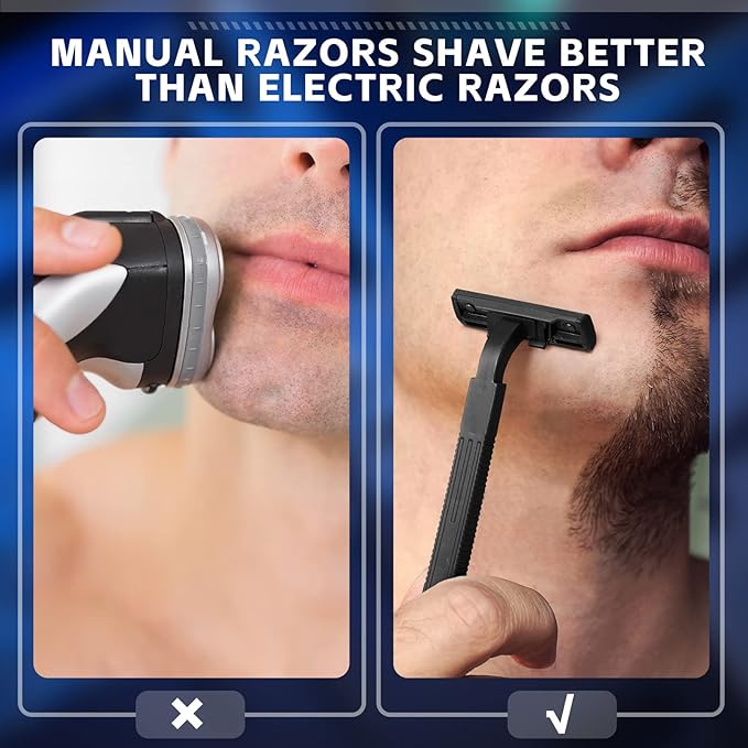 Jutom 100 Pcs Twin Blade Disposable Razors Bulk with Safety Cap Stainless Steel Shaving Razors Bulk Multipurpose Portable for Men Women Bathing Hotel Travel Camping Charity Apartment