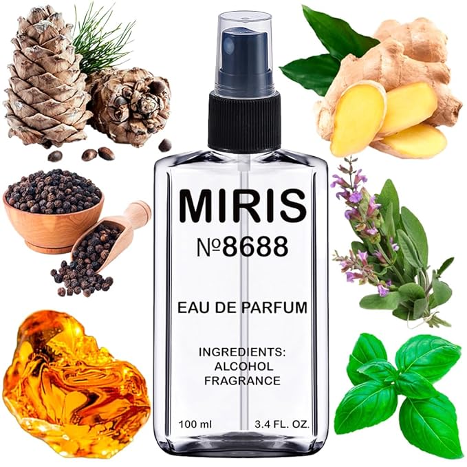 MIRIS No. 8688, Inspired by Euphoria, Long-Lasting Eau de Parfum for Men, Spray 3.4 Fl Oz / 100 ml