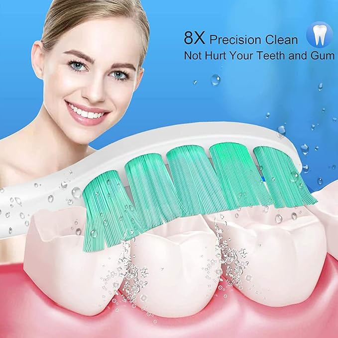 Replacement Toothbrush Brush Heads for Philips Sonicare E Series Essence Elite Xtreme Advance CleanCare All Screw On Electric Toothbrush 7022/66, 6 Pack