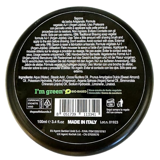 The Goodfellas' smile, SOLO (Sandalwood & Orange) Shave Soap and Afltershave Splash Bundle, Made in Italy