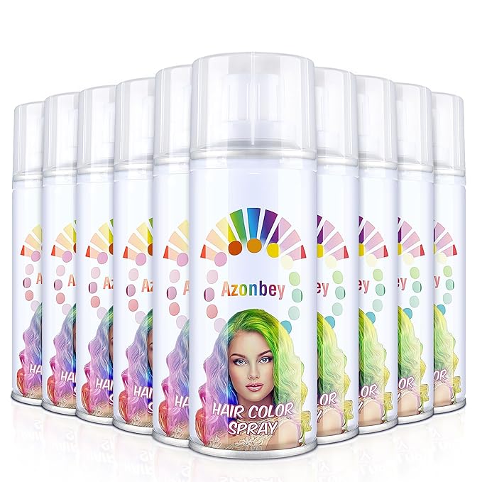 Halloween Hair Spray,Temporary Hair Color Spray for Women Kids Men,Washable Hairspray,Colored Hair Spray,Color Hairspray for Halloween,Party,Cosplay,Christmas Day (#Black)