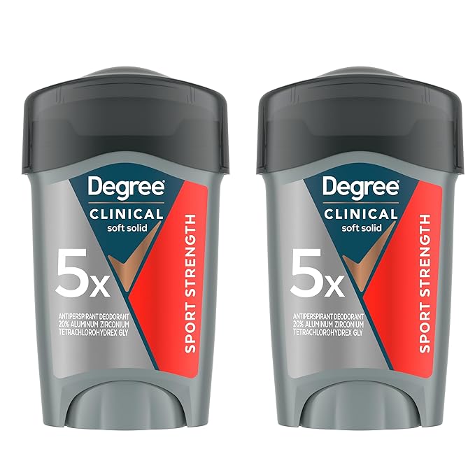 Degree Men Antiperspirant Deodorant Sport Strength,72-Hour Sweat & Odor Protection Prescription-Strength Antiperspirant For Men with MotionSense Technology, 1.7 oz (Pack of 2)