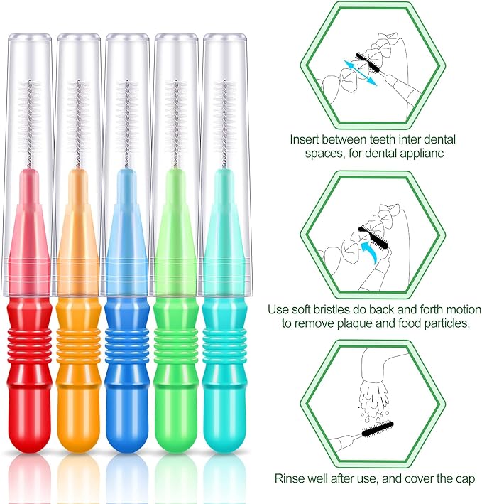 Patelai 350 Pieces Interdental Brush Tooth Floss Tooth Cleaning Tool Toothpick Dental Flossing Head Oral Flosser Refill Dental Flosser Toothpick Cleaners