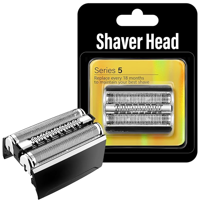 52B Series 5 Replacement Head Compatible with Braun Electric Shaver 5020, 5020s, 5030s, 5040, 5040s, 5050, 5050cc, 5070, 5070cc, 5090cc, 5140s, 5145s, 5147s, 5190cc S5 Razor Shaving Blade heads