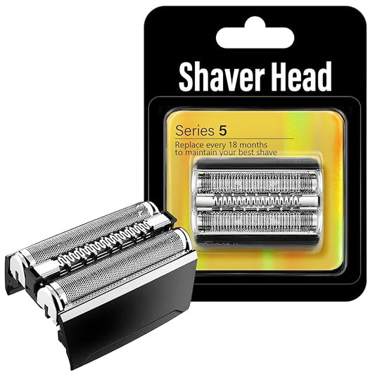 52B Series 5 Replacement Head Compatible with Braun Electric Shaver 5020, 5020s, 5030s, 5040, 5040s, 5050, 5050cc, 5070, 5070cc, 5090cc, 5140s, 5145s, 5147s, 5190cc S5 Razor Shaving Blade heads