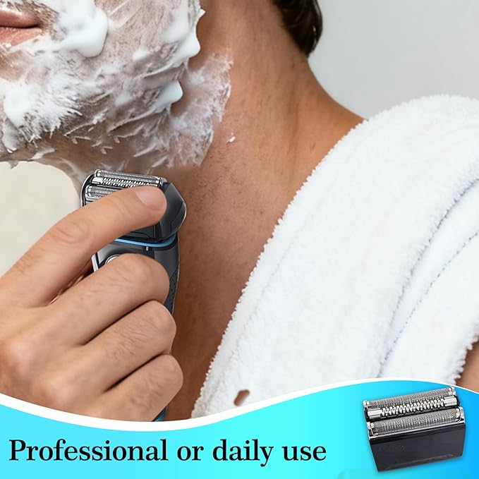 52B Replacement Head Compatible With Series 5, 52B Wet and Dry Replacement Foil and Cutter for Braun Electric Shaver S5, 5020, 5020S, 5030, 5030S, 5035, 5035S, 5040, 5040S, 5050