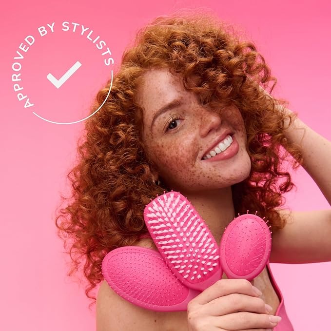 Wet Brush Paddle Detangler Hair Brush, Pink Frost - Ultra-Soft IntelliFlex Detangling Bristles with AquaVent Design - Spread Hair Treatments Evenly - Glides Through Tangles For All Hair Types
