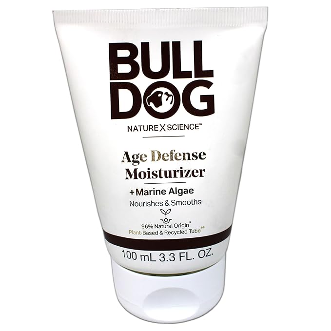 BULLDOG Mens Skincare and Grooming Age Defense Moisturizer, 3.3 Fluid Ounce - Pack of 2