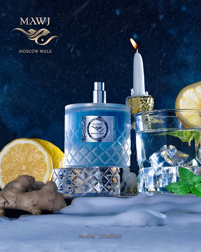 Paris Corner | Mawj Moscow Mule EDP 3.4 Fl Oz | A Unisex Eau de Parfum | Lemon & Bergamot Perfume | Blending Citrus and Herbaceous Notes | Crafted for the Modern Individual