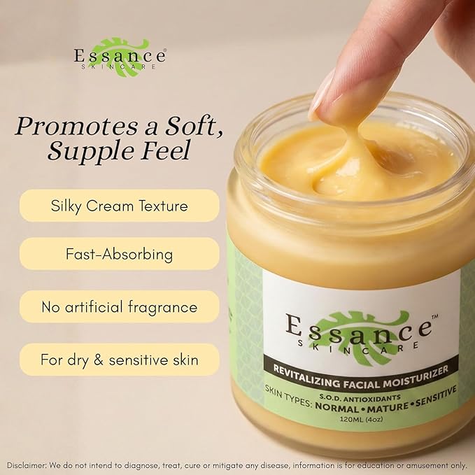 Essance Skincare Face Moisturizers 4 oz | Lightweight Moisturizer Face Cream with Sea Buckthorn | Facial Moisturizer for Women & Men | Face Cream for Dry, Oily & Sensitive Skin