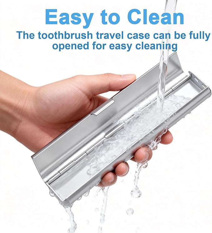 Portable Toothbrush Travel Case: 3 Pack Breathable & Dirt-Proof Hotel Camping Outdoor - Aluminum for Storage Recyclable Traveler (3, Multicolor)