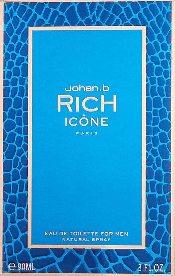 Johan B. Rich Icone for Men Eau De Toilette Spray, 3 Ounce