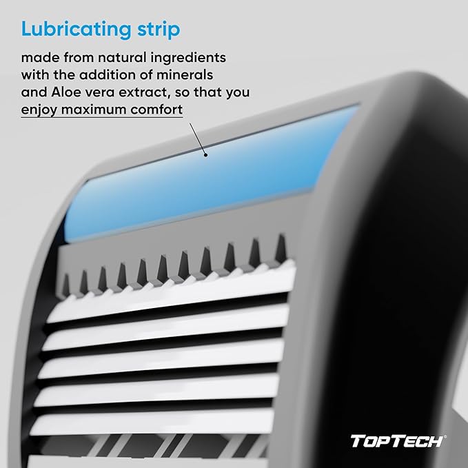 Toptech PRO 5 Razors for Men - Manual Shaving Razor & Replaceable Cartridges - 5-Blade Technology - 18 Count Pack (1 Handle + 17 Refills) - Soft Shave & Sharp Blades - Cost-effective Refill
