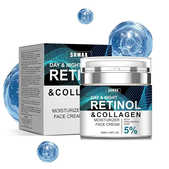 Retinol Collagen Cream for Face - Anti-Aging Face Moisturizer for Face, Firming Skin Care for Neck,Reduce Fine Lines Lifting and Firming 24-Hour Facial Care For All Skin Type(1.7 fl.oz)