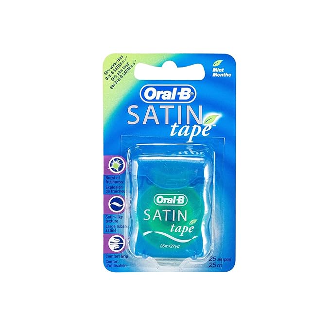 Oral-B Satin Tape Dental Floss, Mint Flavor, 1 Count (Pack of 2)