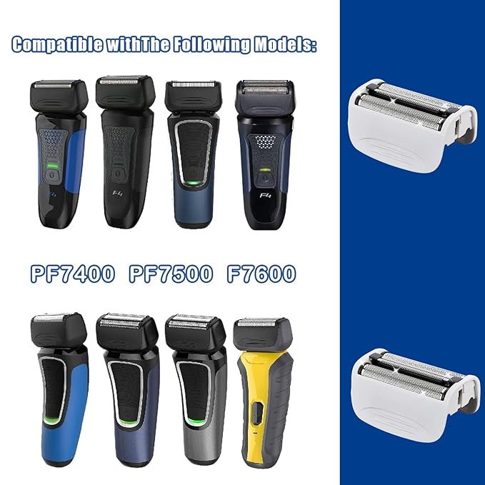 Shaver Replacement Foil Compatible with Remington PF7400, PF7500, and PF7600 Foil Shavers，(White)