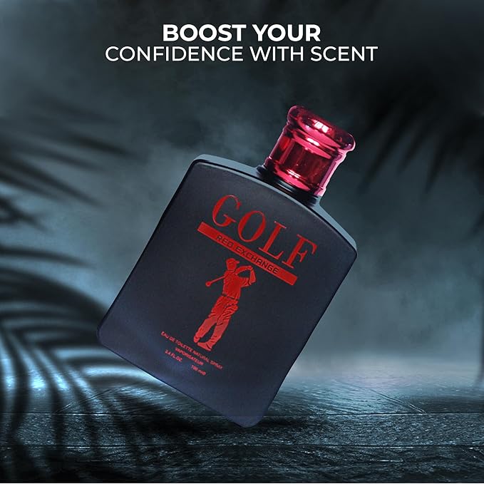 Men's Cologne Golf Limited Red& Golf Red ExchangeEau de Parfum Gift Set - 3.4 Fl Oz Each | Citrus Spicy & Woody Ambergris Fragrance | Luxury Perfume for Day & Night
