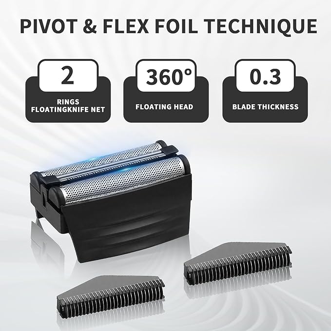 1PACK（BLACK）Shaver Replacement Foil Compatible with Remington TITANIUM-X Flex & Pivot Foil and Cutter F5800 & F7800,Shaver heads Fit for Remington F4900,F5800,F7800