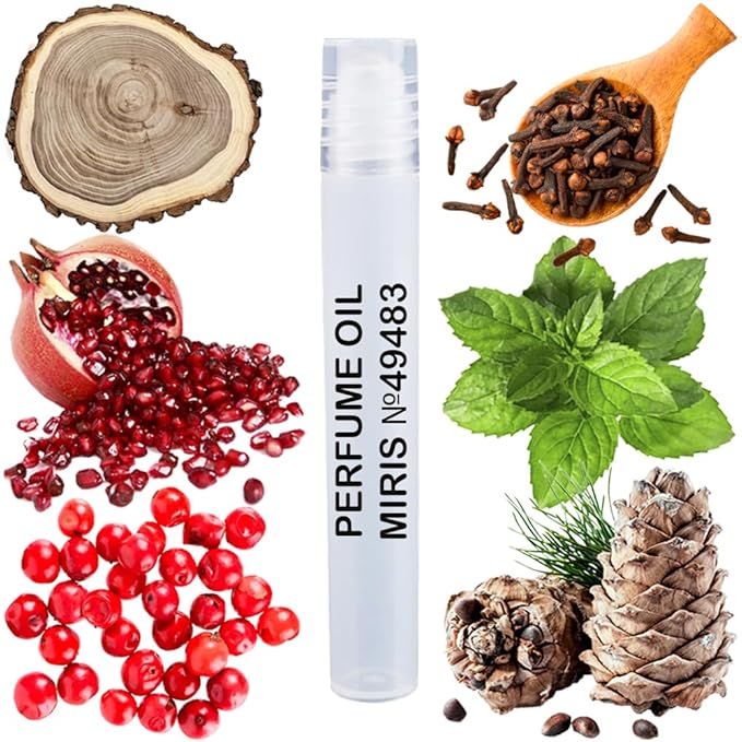 MIRIS No. 49483, Inspired by Pomegranate Noir, Long-Lasting Unisex Perfume Oil for Women & Men Roll-On, Rollerball 0.34 Fl Oz / 10 ml